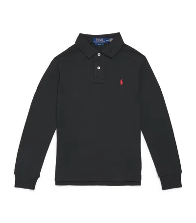Ralph Lauren Kids' Cotton Polo Pony Polo Shirt In Black
