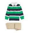 RALPH LAUREN POLO RALPH LAUREN KIDS POLO PONY RUGBY SHIRT AND TROUSERS SET (3-24 MONTHS)