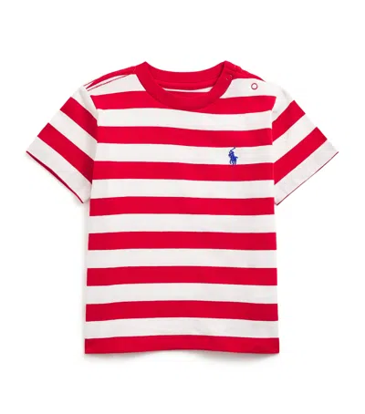Ralph Lauren Kids' Cotton Polo Pony Stripe T-shirt In Multi