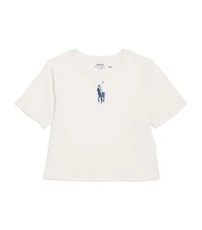 Ralph Lauren Polo  Kids Cotton Polo Pony T-shirt (2-7 Years) In White