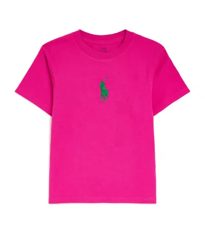 Ralph Lauren Kids' Cotton Polo Pony T-shirt In Pink