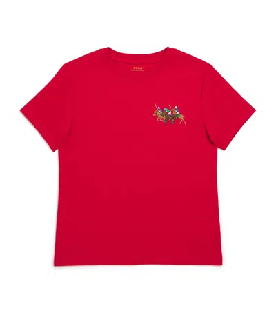 Ralph Lauren Kids' Cotton Polo Pony T-shirt In Red