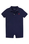 Ralph Lauren Babies'  Embroidered Logo Cotton Piqué Polo In Blue