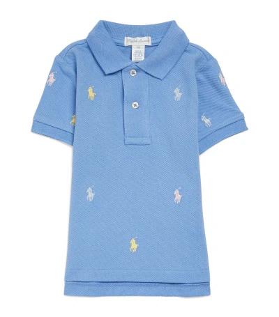 Ralph Lauren Cotton Polo Shirt (3-24 Months) In Blue