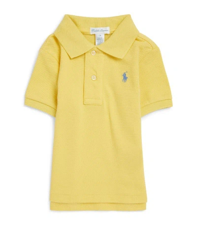 Ralph Lauren Cotton Polo Shirt (3-24 Months) In Yellow