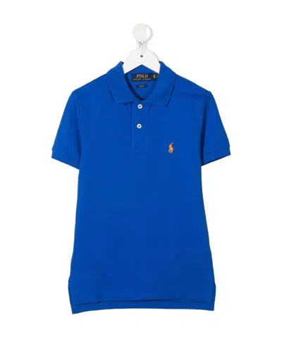 Polo Ralph Lauren Kids' Pony-logo Cotton Polo Shirt In Blue