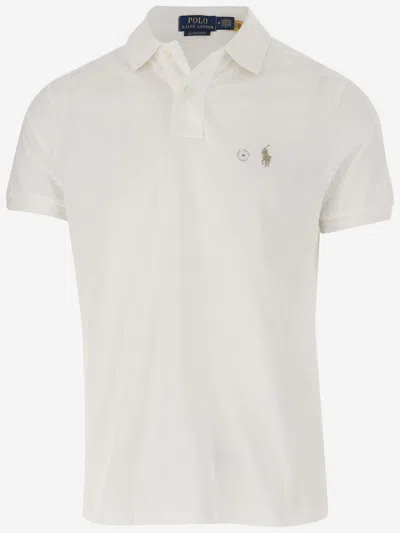 Ralph Lauren Beige Cotton Polo Shirt In Parchment Cream