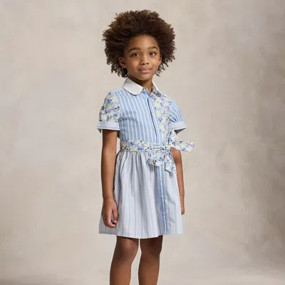 Ralph Lauren Kids' Cotton Poplin Fun Shirtdress In Multi
