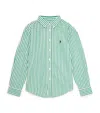 Ralph Lauren Cotton Poplin Stripe Shirt In Green