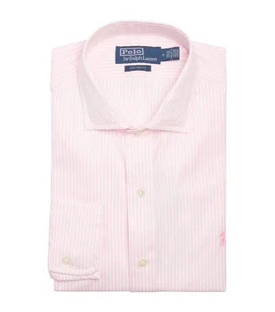 Ralph Lauren Cotton Poplin Stripe Shirt In Pink