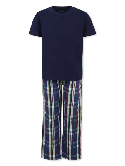 Polo Ralph Lauren Kids' Cotton Pyjamas In Blue