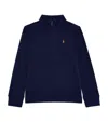Ralph Lauren Cotton Quarter-zip Sweater In Blue