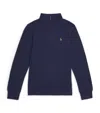 Ralph Lauren Cotton Quarter-zip Sweatshirt In Blue
