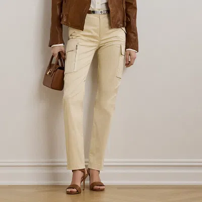 Ralph Lauren Cotton Sateen Cargo Pant In Brown