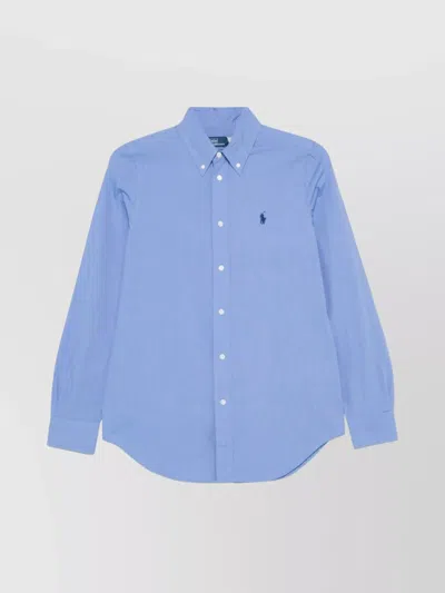 Ralph Lauren Cotton Shirt Long Sleeves In Blue