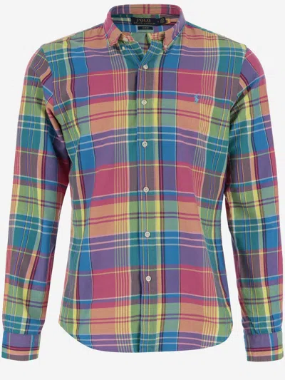 Ralph Lauren Cotton Shirt With Check Pattern In Red