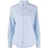 Ralph Lauren Blue Polo Pony Cotton Shirt In Blue