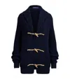 Ralph Lauren Cotton-silk Shawl Collar Cardigan In Blue
