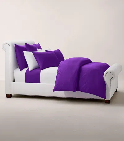 Ralph Lauren Cotton Single Duvet Cover In Purple