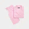 Ralph Lauren Cotton Sleep Set In Pink White Stripe