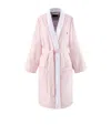 Ralph Lauren Cotton Stripe Polo Pony Bath Robe In Pink