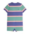 Ralph Lauren Cotton Striped Bodysuit In Blue