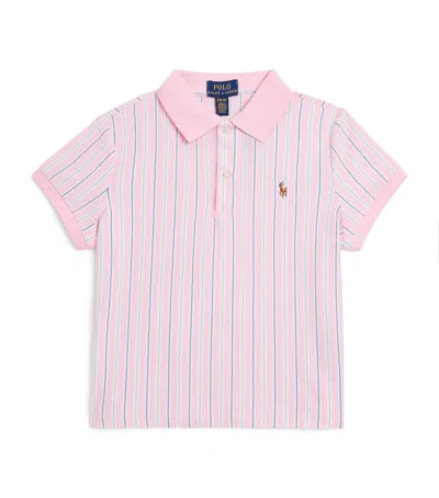 Ralph Lauren Kids' Cotton Striped Polo Shirt In Blue