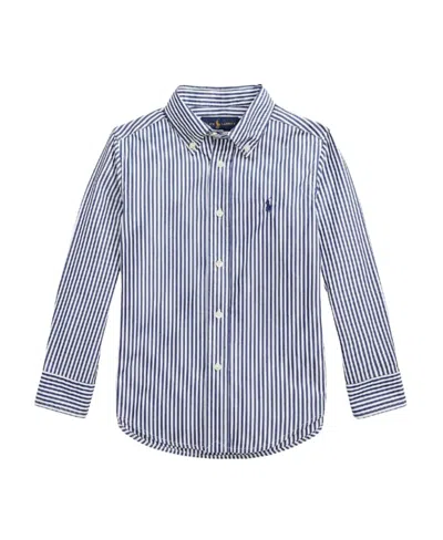 Polo Ralph Lauren Cotton Striped Shirt In Blue