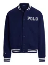 Ralph Lauren Striped Detail Cotton Sweatshirt Pockets In Blue