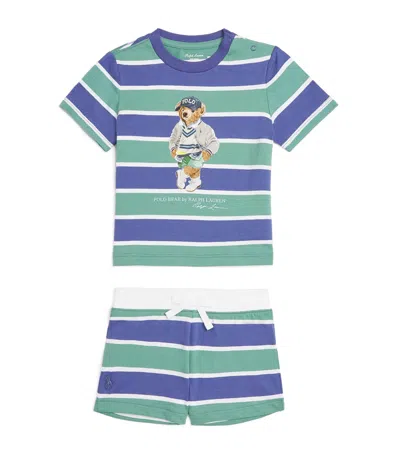 Ralph Lauren Kids' Cotton T-shirt And Shorts Set In Multi