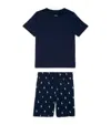 Ralph Lauren Cotton T-shirt And Shorts Set In Navy