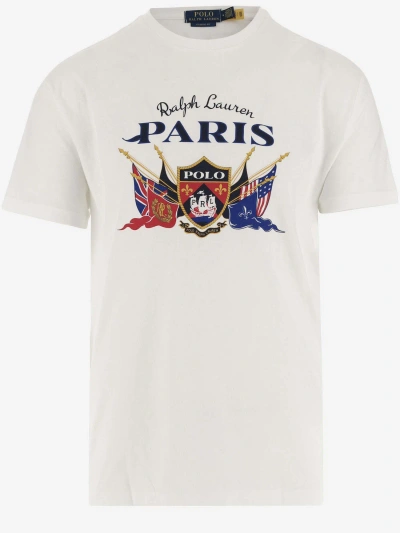 Ralph Lauren Cotton T-shirt With Logo In Classic Oxford White