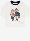 Polo Ralph Lauren Cotton T-shirt With Polo Bear Pattern In White