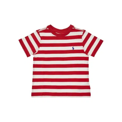 Ralph Lauren Cotton T-shirt With Striped Motif Kids In Animal Print