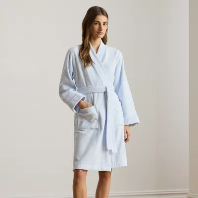 Ralph Lauren Cotton Terry Cloth Robe In Blue