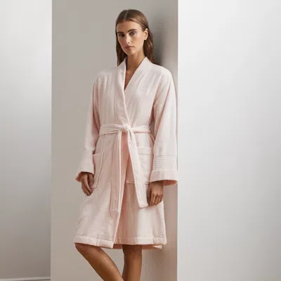 Ralph Lauren Cotton Terry Cloth Robe In Light Pink
