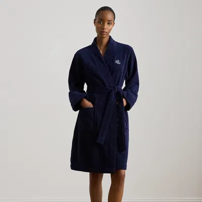 Ralph Lauren Cotton Terry Robe In Blue