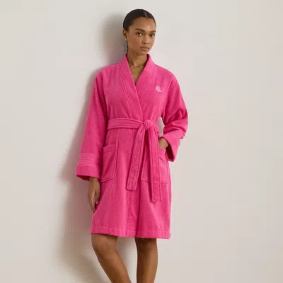 Ralph Lauren Cotton Terry Robe In Pink