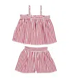 Polo Ralph Lauren Ralph Lauren Girls Striped Shorts Set In Red
