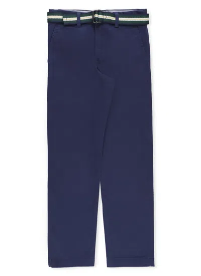 Polo Ralph Lauren Kids' Cotton Trousers In Blue