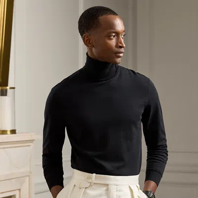 Ralph Lauren Cotton Turtleneck Sweater In Black