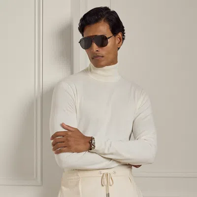 Ralph Lauren Cotton Turtleneck Sweater In White