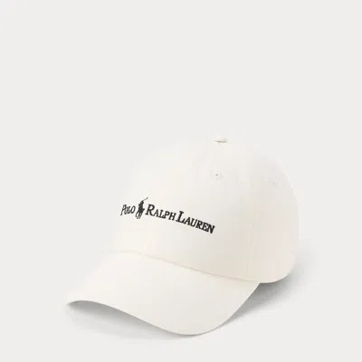 Ralph Lauren Cotton Twill Ball Cap In White