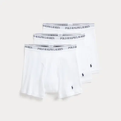 Ralph Lauren Cotton Wicking Boxer Brief 3-pack In White