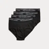 Polo Ralph Lauren Cotton Wicking Mid-rise Brief 4-pack In Black