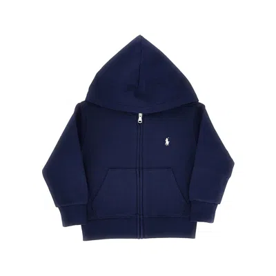 Ralph Lauren Cotton-blend Hoodie Kids In Blue