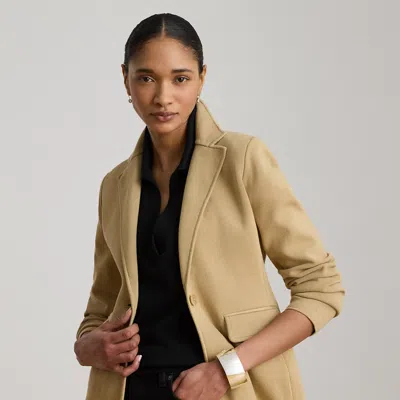Ralph Lauren Cotton-blend Sweater Blazer In Birch Tan In Brown