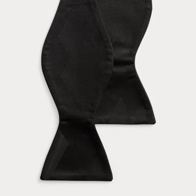 Ralph Lauren Cotton-silk Jacquard Bow Tie In Black Tonal
