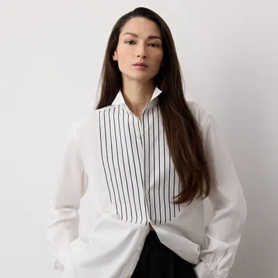 Ralph Lauren Courtney Cotton Broadcloth Shirt In White