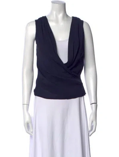 Pre-owned Ralph Lauren Cowl Neck Long Dress In Blue